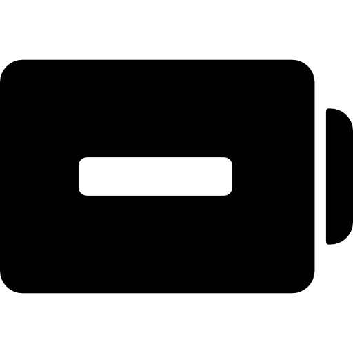 Battery with minus sign